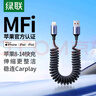 綠聯(lián)【車(chē)載彈簧伸縮】適用蘋(píng)果充電線(xiàn)快充數據線(xiàn)  USB to Lightning適用iPhone14/13/12/11手機 曬單實(shí)拍圖