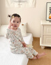 歐孕兒童秋衣秋褲寶寶秋衣套裝男童女童純棉保暖內衣A類(lèi)全棉睡衣 蝶與萌兔 【10A抗菌100%新疆棉】 100 【建議身高：95m-105cm】 曬單實(shí)拍圖