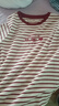 百圖betu女裝2025夏季新款T恤撞色領(lǐng)邊意趣圖案條紋棉感短袖女2503X05 紅白條 S 曬單實(shí)拍圖