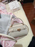 CHARLES&KEITH鱷魚紋凱莉包手提斜挎婚包包女包生日禮物CK2-50270880-1 Ivory象牙色 S 曬單實拍圖