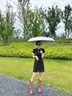 DEATKN德國鈦銀太陽(yáng)傘防曬傘防紫外線(xiàn)女遮陽(yáng)傘晴雨兩用超輕六折小巧折疊 天空藍-六折便攜【特防曬-輕奢傘包-冰感出行-鈦銀 曬單實(shí)拍圖