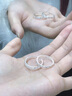 DRAGBOLL鉑金對戒PT950情侶對戒純銀戒指結婚求婚紀念日送女友生日禮物 輕奢款-滿(mǎn)天星情侶對戒【活口自由調節】 曬單實(shí)拍圖
