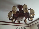 皇紫誠中式客廳吊燈中國風復式樓別墅中空大吊燈古典實木茶樓餐廳陶瓷燈 5頭（直徑55*高45） 曬單實拍圖