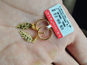 上所金業(yè)黃金耳環(huán)9999足金女款素金耳墜純金耳飾真金飾品5G金子送媽媽禮物 重約1.80-2.1g(含工費30) 曬單實(shí)拍圖