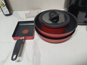 特福（Tefal）鍋具套裝百變鍋可拆卸煎炒鍋有鈦不粘鍋六件套千葉玫瑰紅 曬單實(shí)拍圖