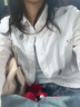 Teenie Weenie小熊女裝襯衫2025年夏季新款簡(jiǎn)約休閑泡泡袖刺繡襯衣 白色 S 曬單實(shí)拍圖