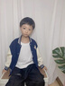 班納班納男童棒球服套裝春秋潮帥氣時髦2025新款棒球服外套兒童秋裝衣服 滑板中國K藏青+滑板中國K藏青 140 曬單實拍圖