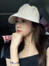 貓人帽子女大帽檐趙露思同款棒球帽女大頭圍太陽鴨舌帽遮陽防曬帽子 米白色 均碼56-60 曬單實(shí)拍圖