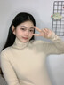 莫代爾新款長(zhǎng)袖T恤秋冬暖絨堆堆半高領(lǐng)打底衫女士加絨加厚內(nèi)搭保暖秋衣 高領(lǐng)-卡其【加絨加厚】 L 【100-120斤】 曬單實(shí)拍圖
