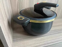 雙立人（ZWILLING）高端琺瑯搪瓷微壓湯鍋家用無(wú)涂層燉煮鍋不粘雙耳鍋燃氣電磁爐通用 曜石黑 2-6人用【微壓快燉 7L大容量】 26cm 曬單實(shí)拍圖