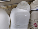 浩雅釉下彩景德鎮(zhèn)餐具家用6英寸面碗陶瓷碗米飯碗可2只裝純白 曬單實(shí)拍圖