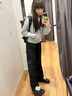 班尼路外套女開衫衛(wèi)衣女裝春秋冬新款休閑顯瘦短款上衣服連帽小個子女生 灰#純色 【高支柔綿】 M 曬單實拍圖