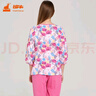 銅牛棉家居服睡衣女夏印花半開(kāi)襟七分袖家居服套裝VJ094 妙筆生花-白-粉 L (170/95) 曬單實(shí)拍圖