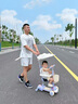 京樂貝比兒童滑板車1-3-9歲男女寶寶可坐可滑三五合一可推滑行遛娃溜溜車 紫羅粉+護(hù)欄坐墊萬向輪遮陽棚 推把/閃光靜音輪/音樂燈光 曬單實(shí)拍圖