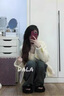 蕓蕁外套女2025新款法式感小香風毛絨外套女春秋新款名媛氣質(zhì)時尚小個 米白色(夾棉款) S 建議(85-100斤) 曬單實拍圖