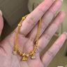 沃爾金足金999黃金吊墜點(diǎn)鉆小滴溜鑲嵌小金象小金花掛墜泡泡手串DIY配件 0.65g,小泡泡吊墜-多退少補 曬單實(shí)拍圖