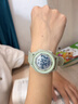 迪士尼手表女款學(xué)生初高中生兒童女孩只看時(shí)間鬧鐘初中女生電子表 輕盈系列-薄荷綠（耐臟不易染色） 曬單實(shí)拍圖