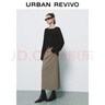 UR【HOT】2025秋季新款女裝休閑簡(jiǎn)約真兩件寬松T恤UYV450187# 黑色 (偏寬松) M 曬單實(shí)拍圖