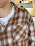 名創(chuàng)優(yōu)品（MINISO）美式復古撞色格子襯衫男春秋潮牌cleanfit慵懶感襯衣寬松百搭外套 黑白格 M /170(男女同款) 曬單實拍圖