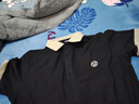 啄木鳥（TUCANO）短袖t恤男夏季拼色翻領(lǐng)polo打底衫時(shí)尚刺繡百搭上衣男裝 黑色L 曬單實(shí)拍圖