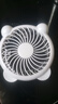 白色熊貓USB充電風扇學生宿舍辦公室桌面風扇家用輕音靜音4羽葉大風量風扇手持便攜戶外露營風扇 4寸白色小熊貓【插電款直徑10cm】 曬單實拍圖
