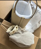 【新秀麗制造商】牛皮蠟線手工縫制小號菜籃子水桶包手拎女包 奶昔白 曬單實拍圖