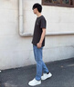 新百倫純棉高端男士牛仔褲春秋新款修身彈力直筒休閑潮流百搭秋冬長(zhǎng)褲子 1213深藍(lán)色 33 曬單實(shí)拍圖