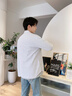 名創(chuàng)優(yōu)品（MINISO）2025春秋新款牛津紡襯衫男士商務(wù)條紋長袖青年時(shí)尚百搭休閑襯衣男 藍(lán)白條(空白) L 175 (30天質(zhì)量問題全額退) 曬單實(shí)拍圖