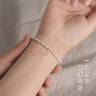 珍珠皇后999足金黃金小眾輕奢感淡水珍珠手鏈 4-5mm 周長(cháng)約16cm 曬單實(shí)拍圖
