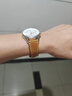 卡西歐（CASIO）男士手表日歷星期雙顯100米防水男生非機(jī)械商務(wù)休閑游泳禮物腕表 銀色表盤 黃色瘋馬皮 曬單實(shí)拍圖
