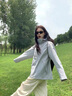 吉普（JEEP）沖鋒衣外套男女三合一可拆卸高級情侶夾克女登山服男衣服團購 女款-月光藍【可拆卸內膽】B M (推薦90-105斤） 曬單實(shí)拍圖
