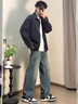 森馬（Semir）牛仔外套男25秋復古水洗輕工裝夾克小寬松上衣中性款109125108113 曬單實(shí)拍圖