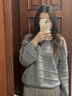 FSHE韓系毛衣女秋冬季泡泡袖慵懶風(fēng)上衣女時(shí)尚寬松2025新款針織衫女 灰色 S 建議80-95 曬單實(shí)拍圖