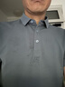 羅蒙（ROMON）夏季t恤上衣男士百搭polo衫透氣速干翻領修身純色商務戶外半袖 霧藍色 XL 體重135-150斤 曬單實拍圖