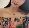 阿瑪哲【七夕好禮】輕奢四葉草項鏈手鏈女生瑪瑙吊墜情人節(jié)送女朋友老婆 紅瑪瑙四葉草項鏈【限定禮盒 代寫賀卡】 曬單實拍圖