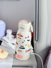 孕貝便攜式恒溫杯 恒溫水壺燒水杯嬰兒外出沖奶保溫杯恒溫水杯500ml 曬單實(shí)拍圖