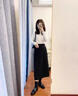 悠曼婭德絨打底衫女學(xué)生內(nèi)搭秋冬半高領(lǐng)t長袖T恤加絨加厚保暖衣秋衣上衣 德絨白色-300#-藍(lán)色字母 L 110-120斤 曬單實(shí)拍圖
