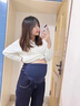 南叮雅格孕婦褲子牛仔褲秋冬新款寬松顯瘦外穿新款長(cháng)褲加絨老爹褲秋冬款 深藍色 L 115-125斤 曬單實(shí)拍圖