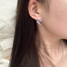 伊燦高級(jí)感夢(mèng)幻紫水晶鋯石耳釘女銀針2025年新款爆款時(shí)尚耳環(huán)百搭耳飾 夢(mèng)幻紫水晶鋯石耳墜 曬單實(shí)拍圖
