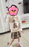 奧特曼女童套裝春秋2025新款學院風兒童衣服jk裙子三件套小學生學院風 卡其色 90 建議80-90cm1歲半-2歲 曬單實拍圖
