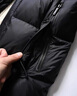 名郎 MELLEN高端品牌鵝絨羽絨服男中長款極寒厚保暖冬季外套連帽防寒服男裝 黑色 L /175 【120-138斤】 曬單實拍圖