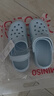 名創(chuàng)優(yōu)品（MINISO）洞洞鞋男女夏季外穿沙灘涼鞋防滑厚底踩屎感包頭涼拖鞋 藍36-37 曬單實拍圖