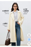 自巧【巧裁系列】小個(gè)子英倫風(fēng)翻駁領(lǐng)風(fēng)衣大衣女2025春裝新款外套 米杏色 XXS （1碼） 曬單實(shí)拍圖