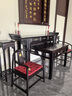 秋月冰心新中式中堂六件套實(shí)木古典農村堂屋門(mén)廳家具條案供桌八仙桌神臺柜B款 1.8米條案 橡膠木 曬單實(shí)拍圖