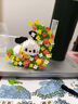 兼容樂高h(yuǎn)ellokitty玉桂狗兒童益智拼裝積木立體拼圖模型手辦高難 花海KT貓+花海恰恰狗+送燈*2 曬單實(shí)拍圖