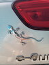 金屬壁虎車(chē)貼創(chuàng  )意尾標裝飾貼3D立體汽車(chē)尾部用品飾品車(chē)標車(chē)尾 金屬壁虎左邊銀色 曬單實(shí)拍圖