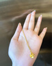 中國黃金（CHINA GOLD）四葉草黃金項(xiàng)鏈女足金轉(zhuǎn)運(yùn)珠吊墜七夕情人節(jié)禮物送女友老婆 足金四葉草吊墜約0.5g*配銀鏈 曬單實(shí)拍圖