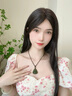 中國黃金（CHINA GOLD）和田碧玉吊墜女足金鑲玉大肚彌勒佛項鏈紀(jì)念日生日禮物送女友老婆 足金彌勒佛和田碧玉掛墜 曬單實拍圖