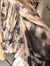 三彩2025夏季新款水墨扎染半身裙松緊高腰A字裙壓褶長(cháng)裙小眾文藝M 曬單實(shí)拍圖