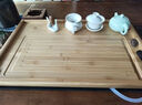 瓷牌茗茶具茶盤實木功夫茶盤茶具托盤 楠竹茶臺茶具盤排水蓄水茶盤 小號）平板竹茶盤排水36*23*3.5 曬單實拍圖
